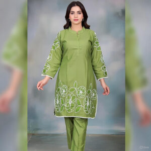 Pure Linen Embroidered Kurta Set